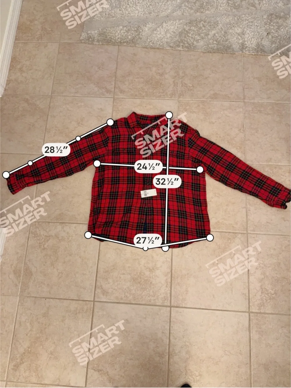 Polo by Ralph Lauren Red Black Plaid Cotton Button-Down Shirt